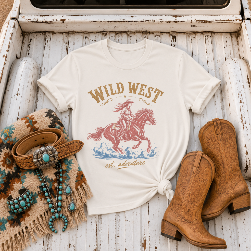 "Wild West Rider" Graphic T-Shirt