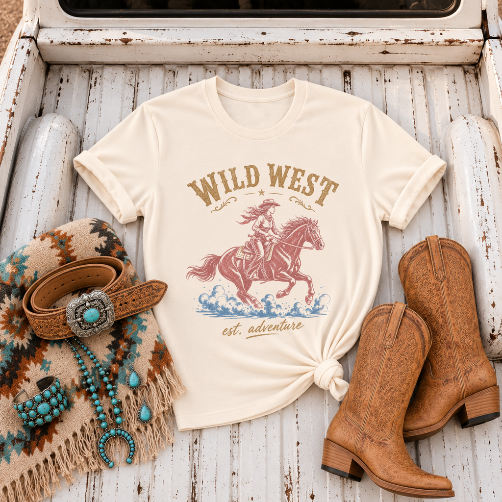 "Wild West Rider" Graphic T-Shirt