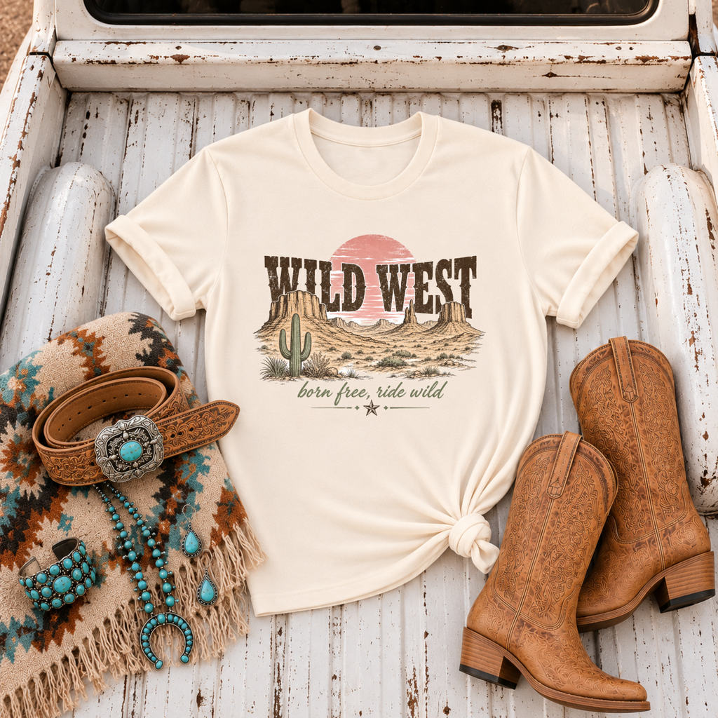 "Born Free, Ride Wild" T‑Shirt