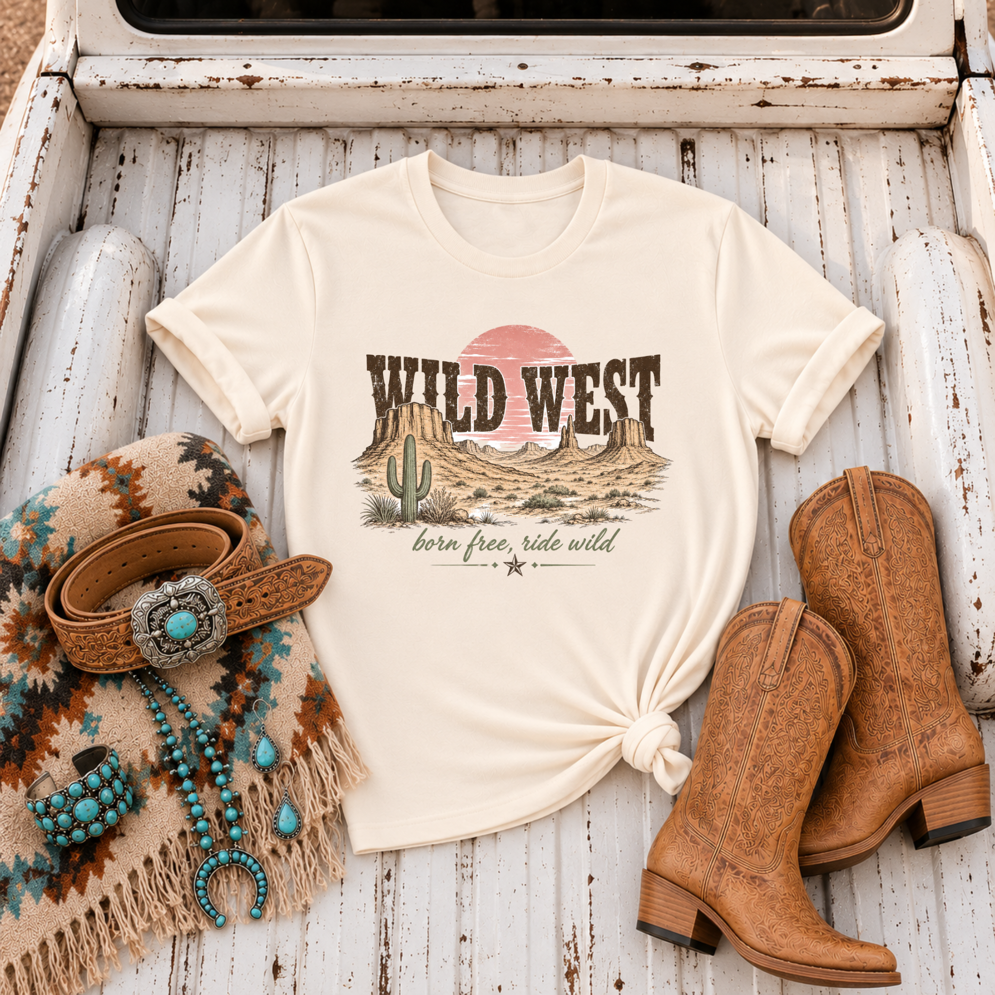 "Born Free, Ride Wild" T‑Shirt