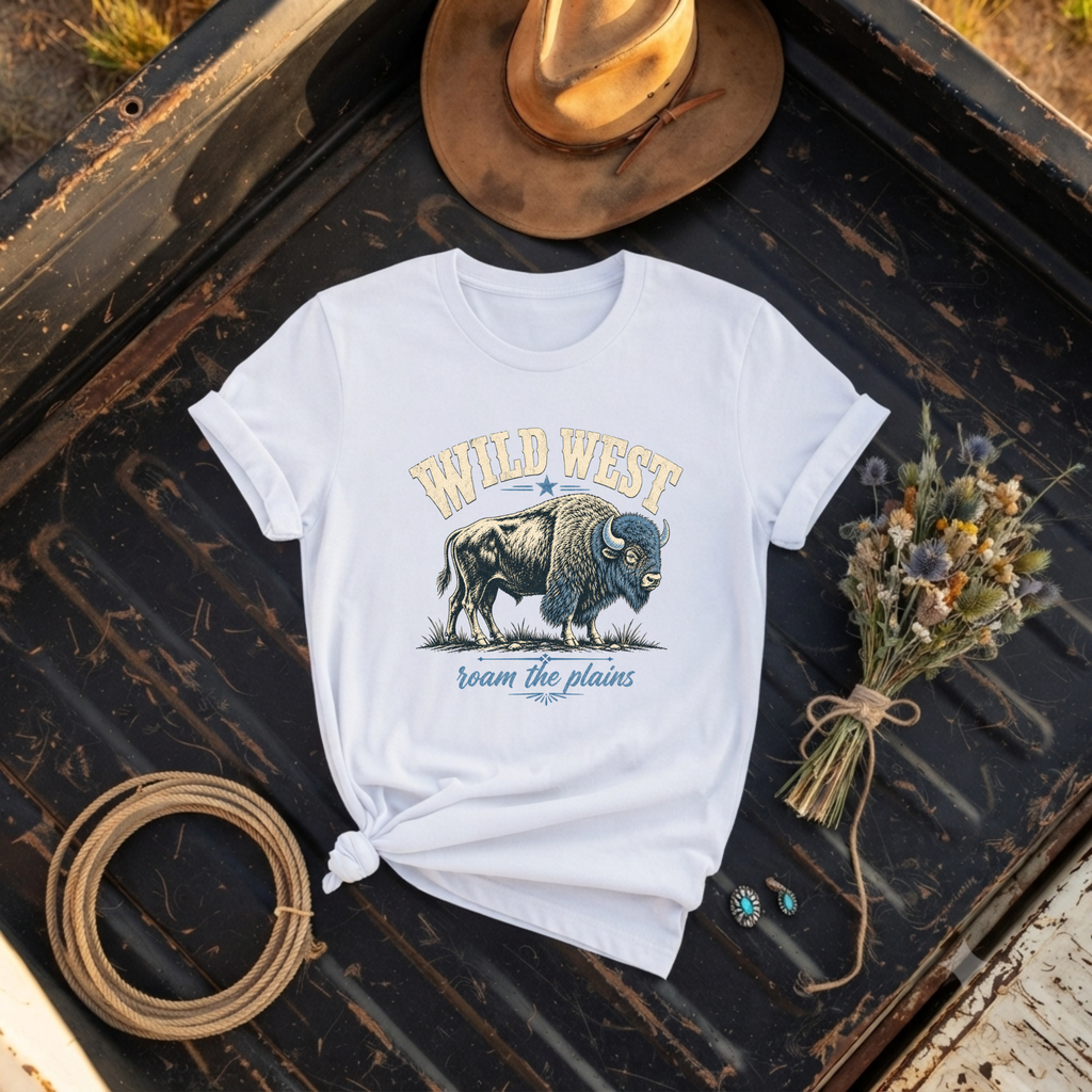 "Wild West Buffalo" Graphic T-Shirt