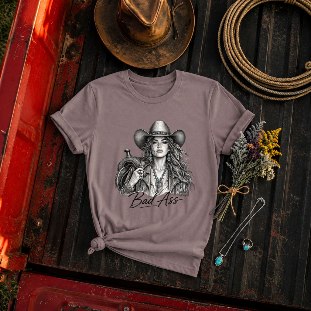 Cowgirl 'Bad Ass' Graphic T-Shirt