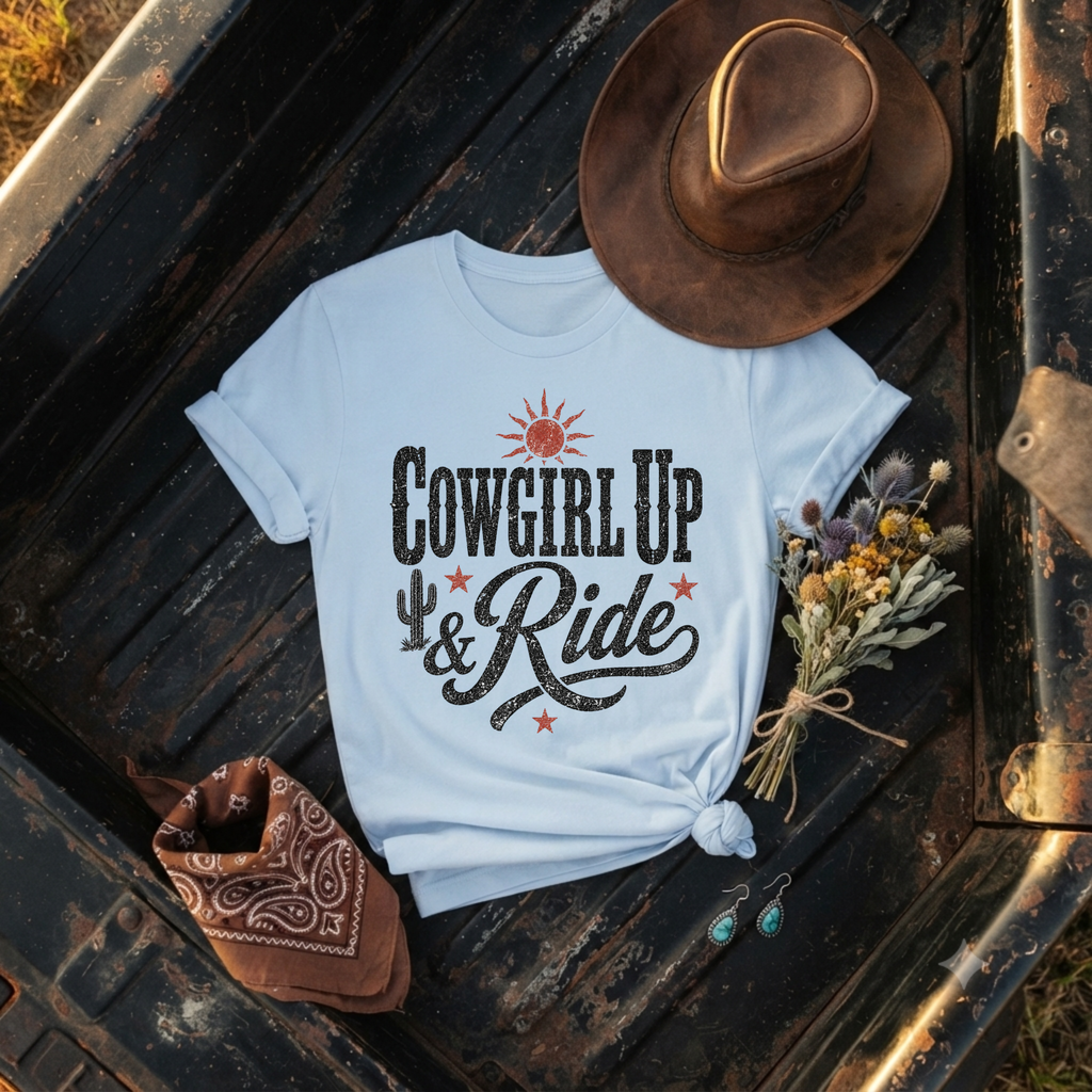 "Cowgirl Up & Ride" T-Shirt