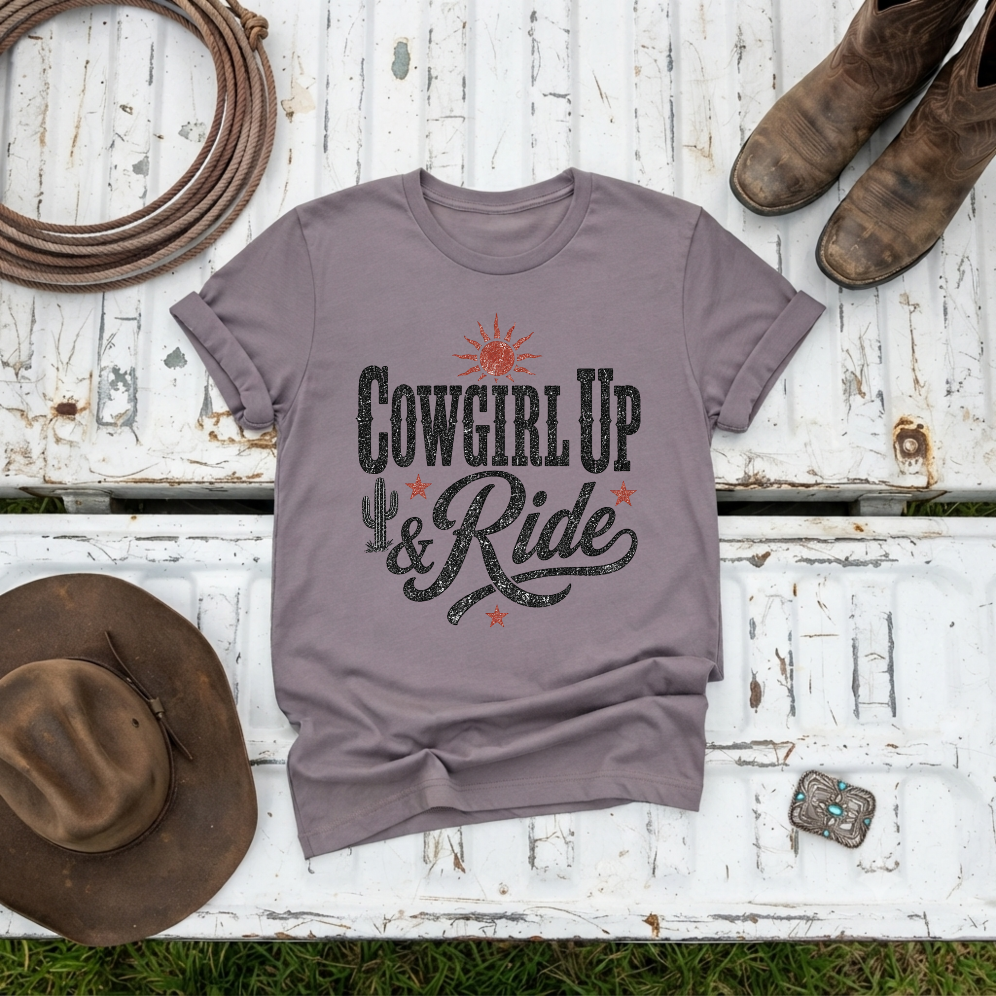 "Cowgirl Up & Ride" T-Shirt