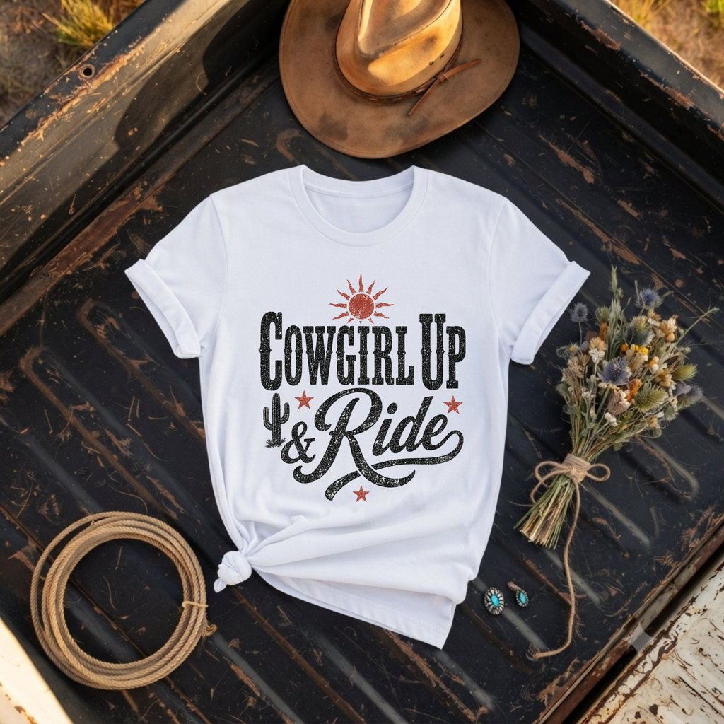 "Cowgirl Up & Ride" T-Shirt