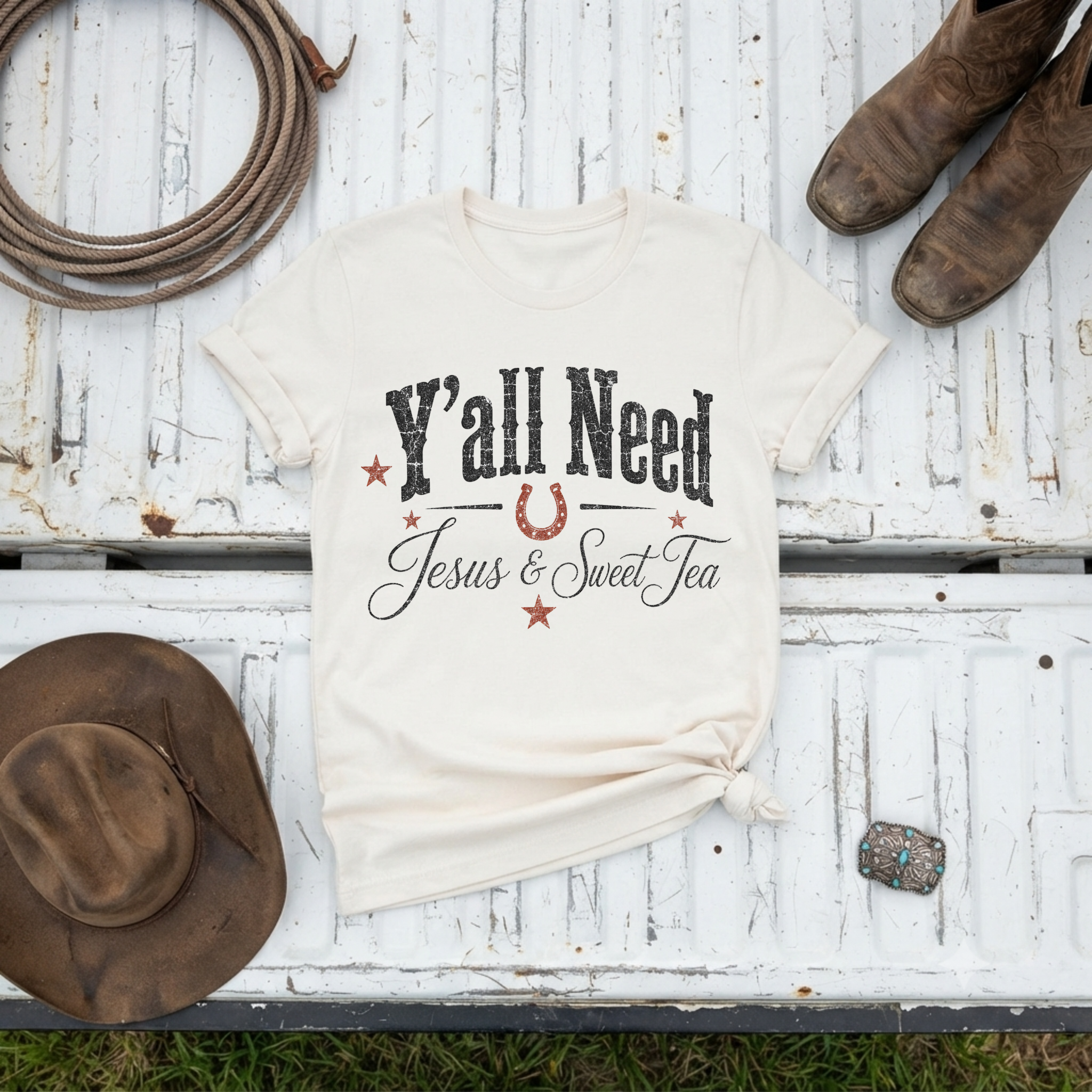 "Y'all Need Jesus & Sweet Tea" T-Shirt