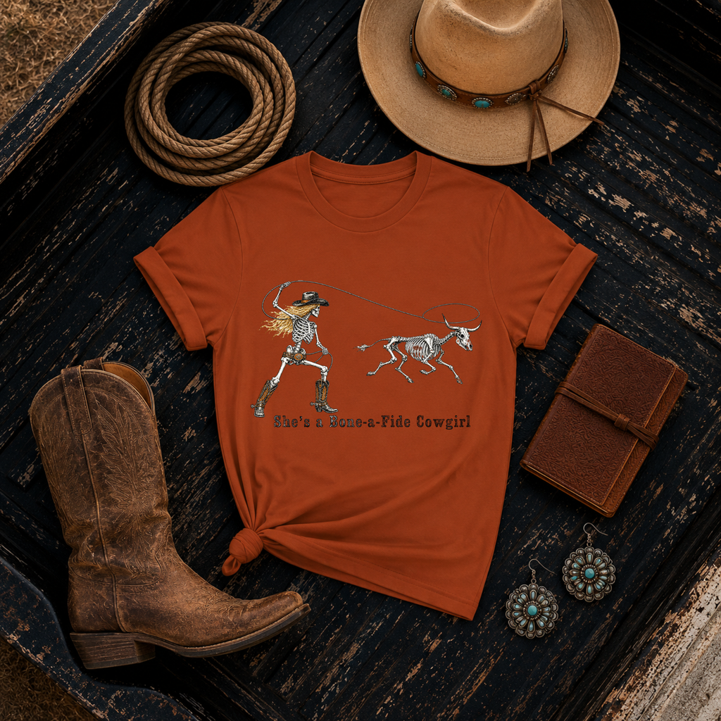 "She’s a Bone-a-Fide Cowgirl"  T-Shirt