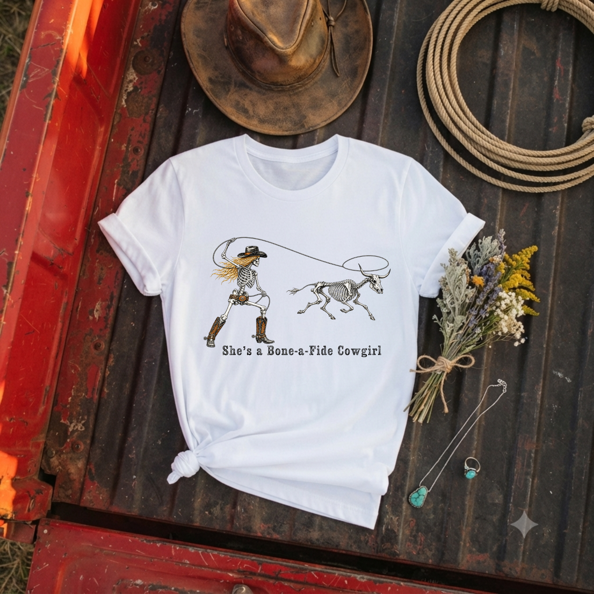 "She’s a Bone-a-Fide Cowgirl"  T-Shirt