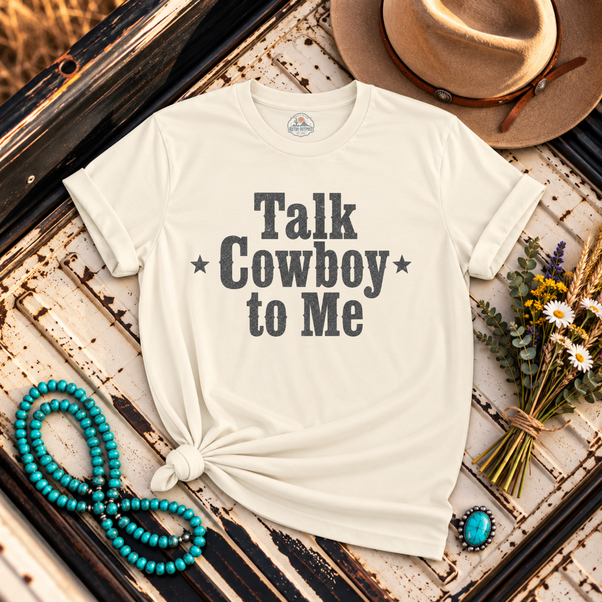 "Talk Cowboy To Me" Graphic T-Shirt