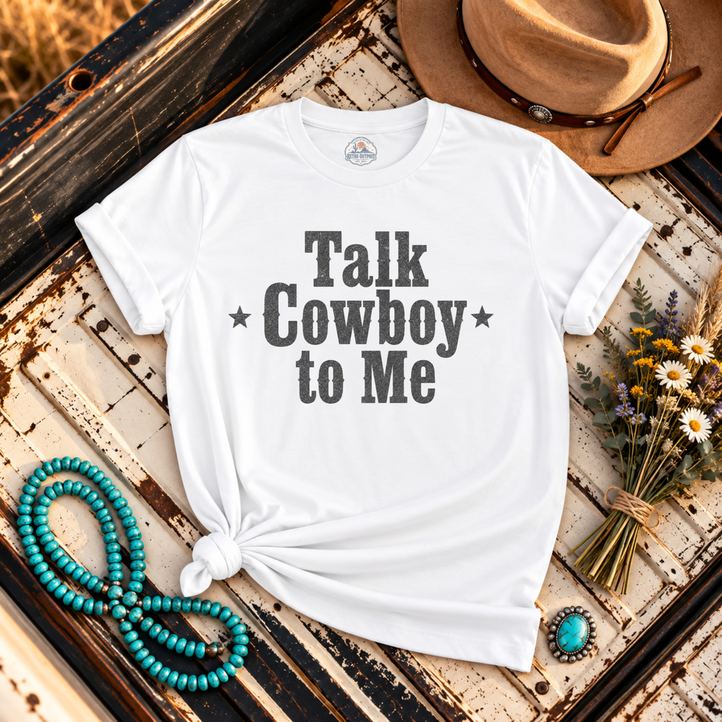 "Talk Cowboy To Me" Graphic T-Shirt