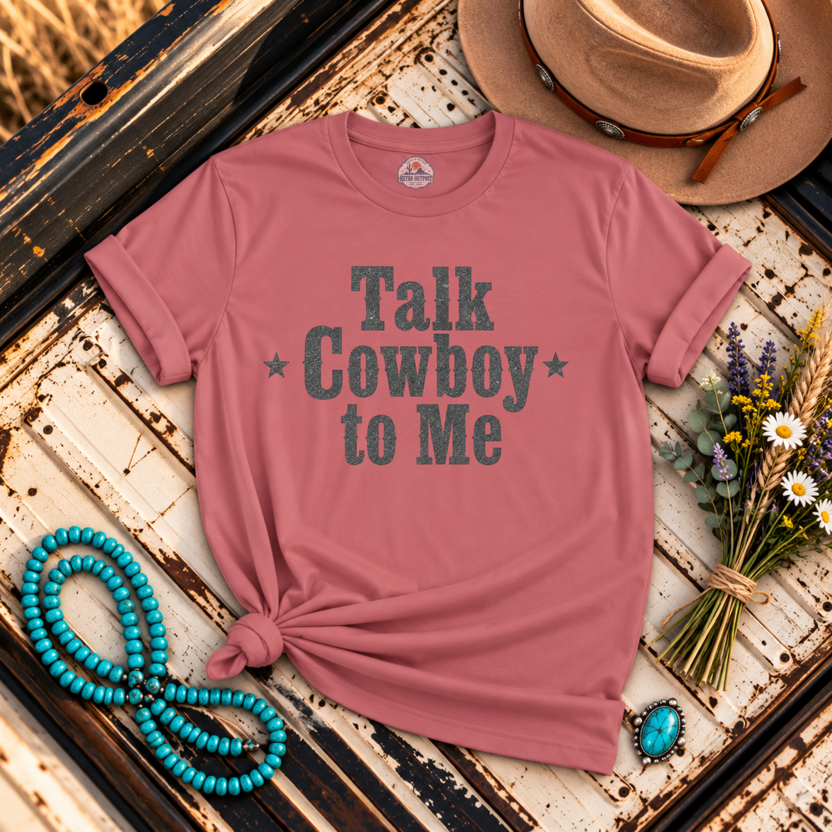 "Talk Cowboy To Me" Graphic T-Shirt