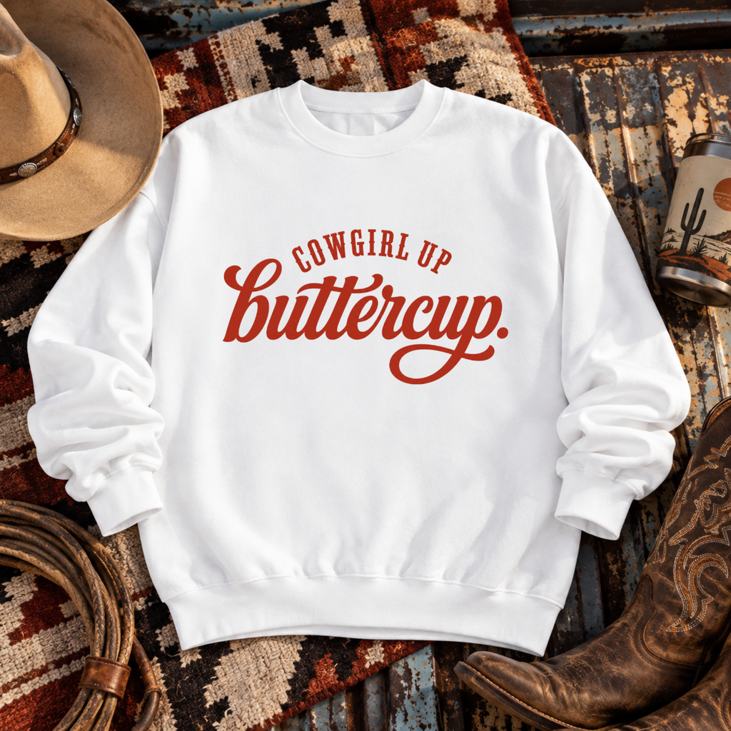 "Cowgirl Up Buttercup" Sweatshirt