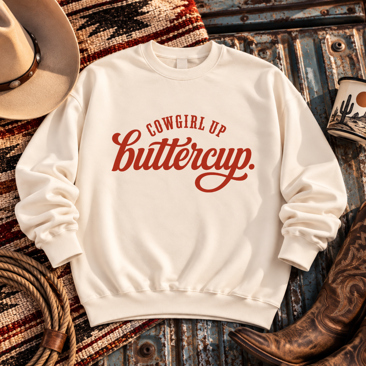 "Cowgirl Up Buttercup" Sweatshirt