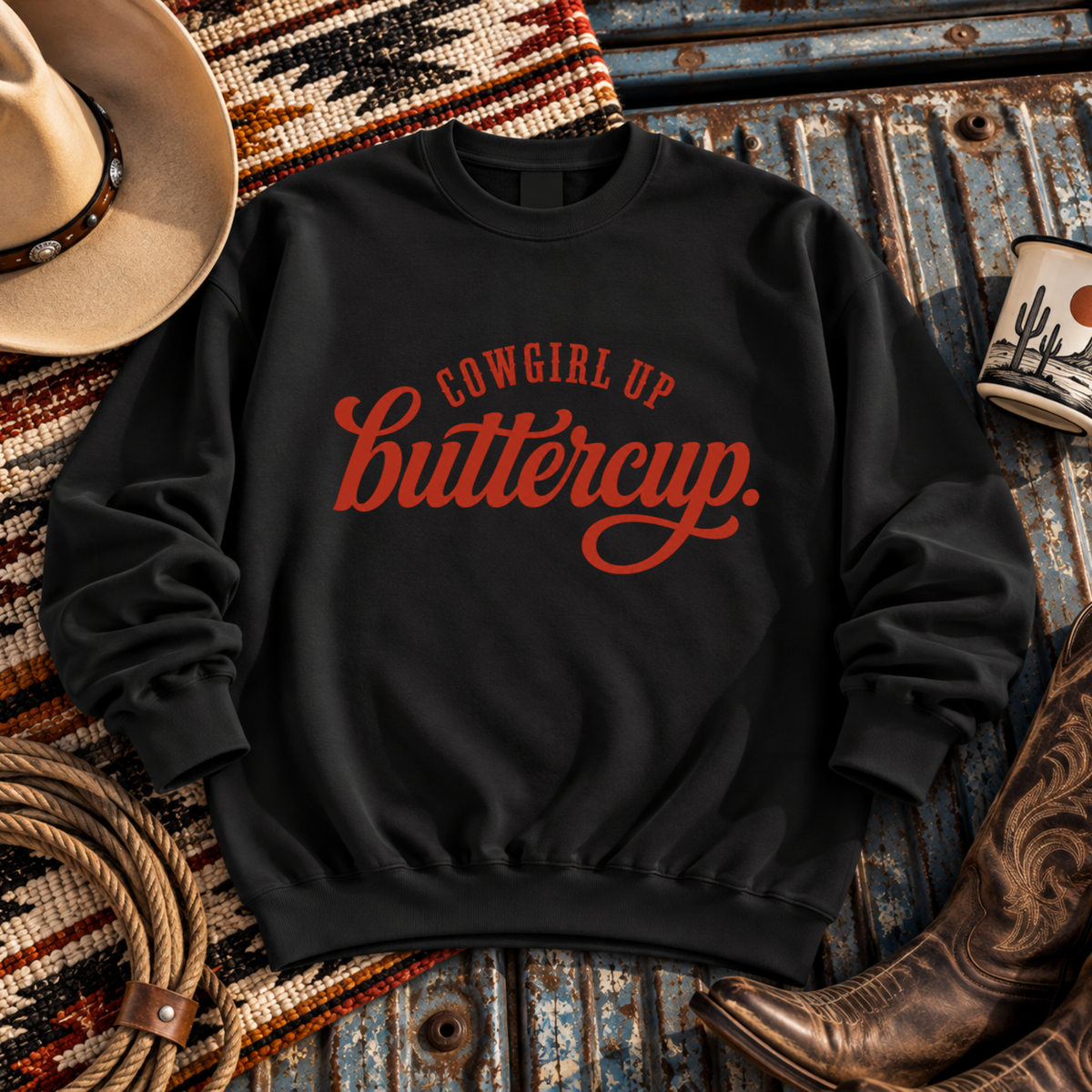 "Cowgirl Up Buttercup" Sweatshirt