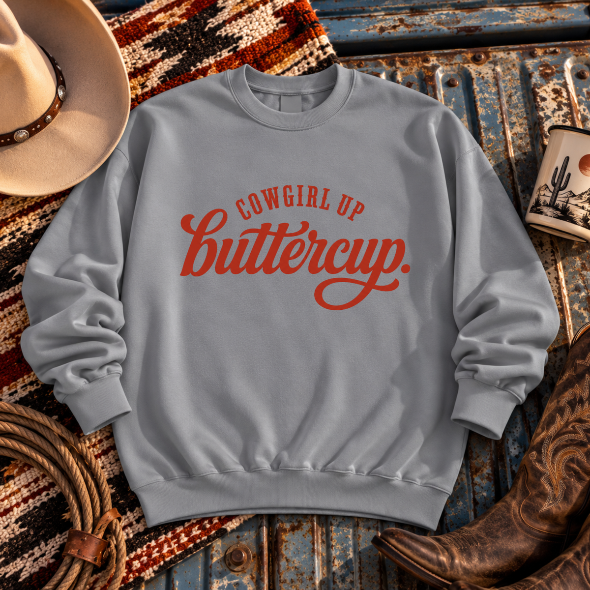 "Cowgirl Up Buttercup" Sweatshirt