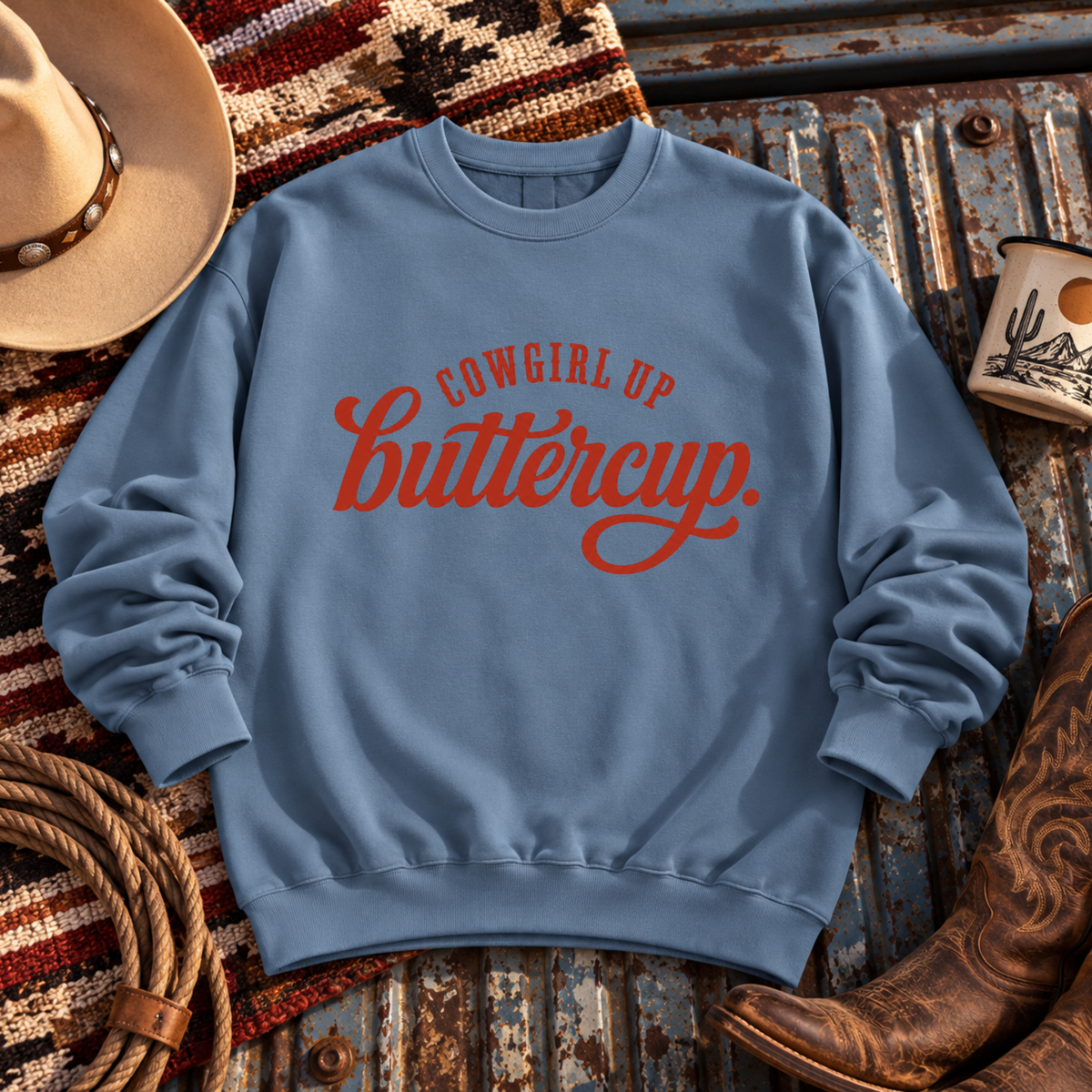 "Cowgirl Up Buttercup" Sweatshirt