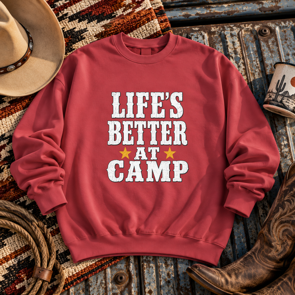 “Life’s Better at Camp” Cozy Sweatshirt