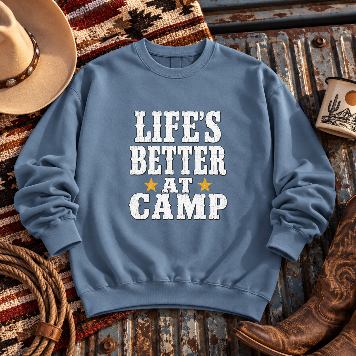 “Life’s Better at Camp” Cozy Sweatshirt