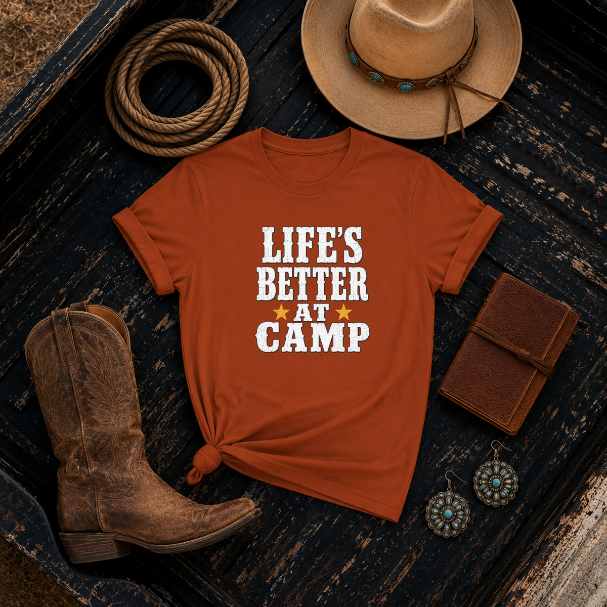 "Life's Better at Camp" Retro Outdoor T-Shirt