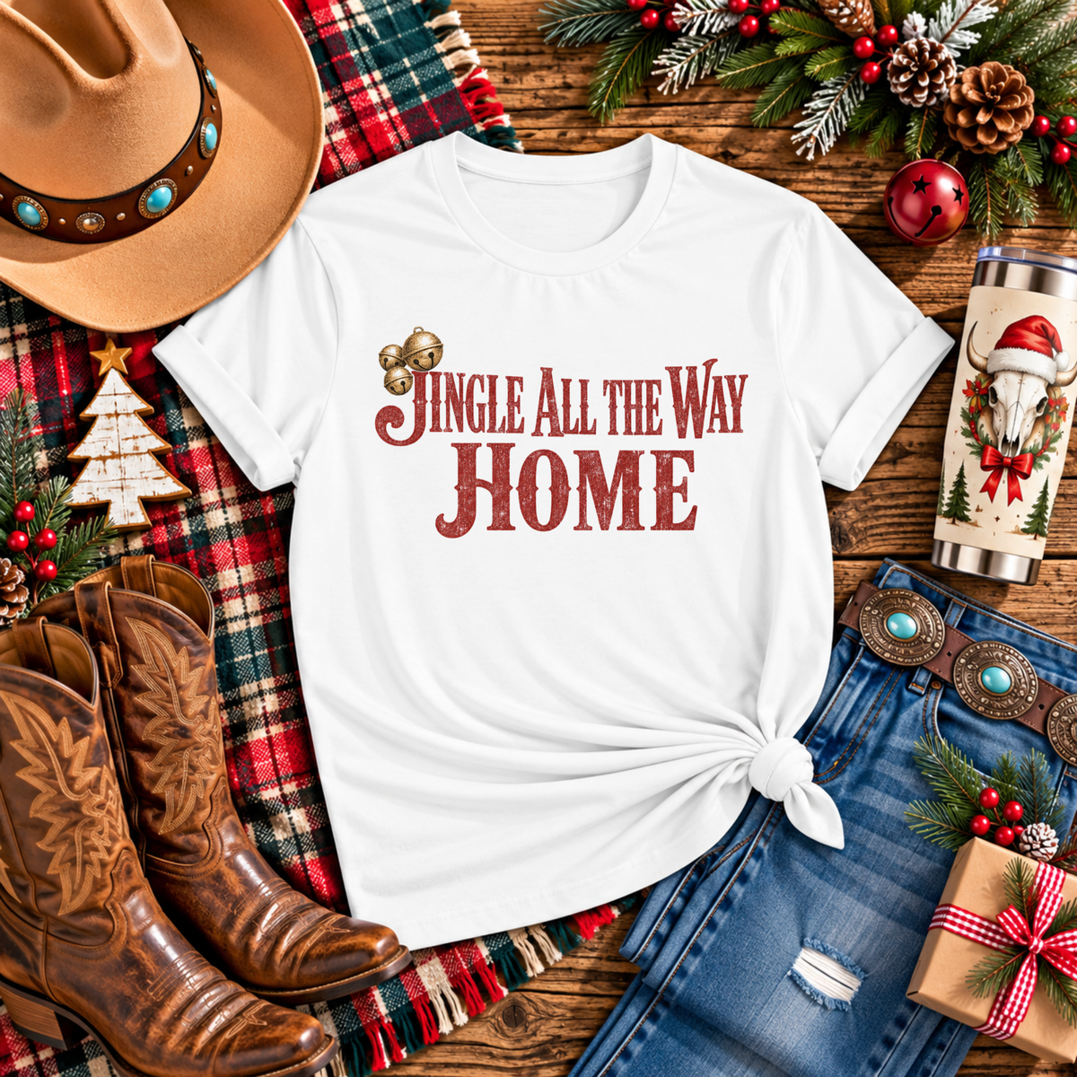 "Jingle All The Way Home" Christmas T-Shirt