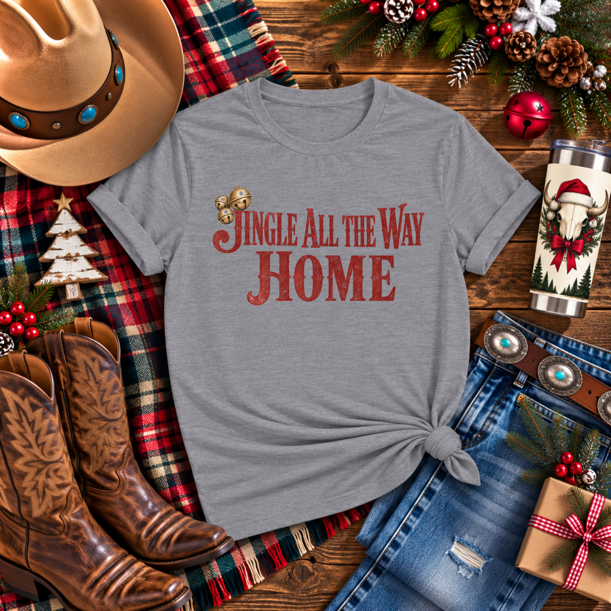 "Jingle All The Way Home" Christmas T-Shirt