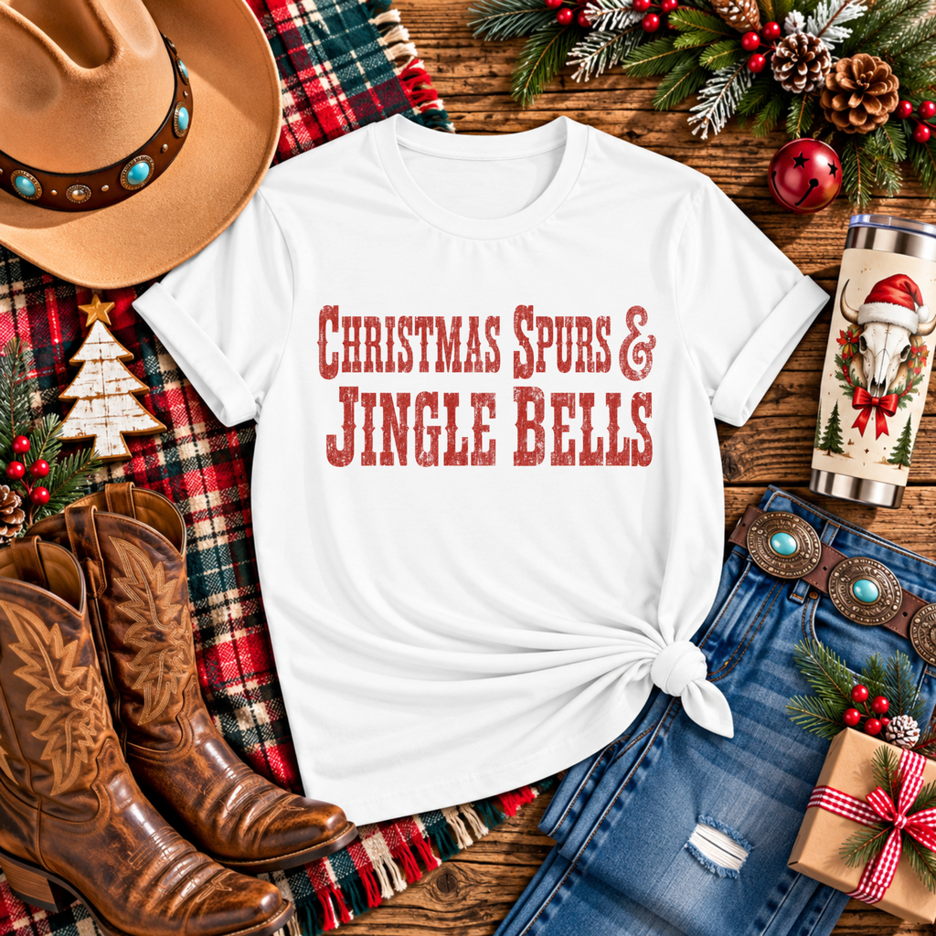 "Christmas Spurs & Jingle Bells" T-Shirt