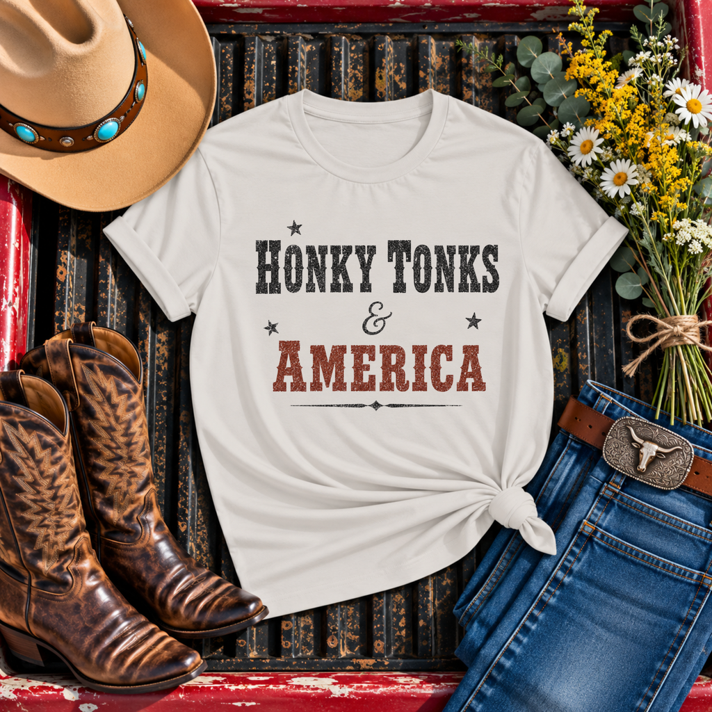 "Honky Tonks & America" T-Shirt