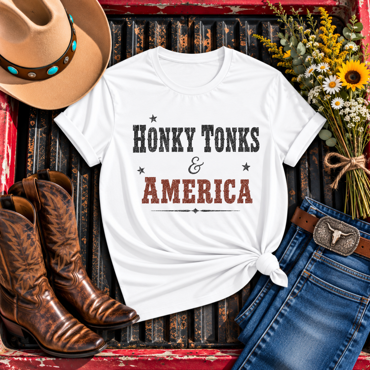 "Honky Tonks & America" T-Shirt