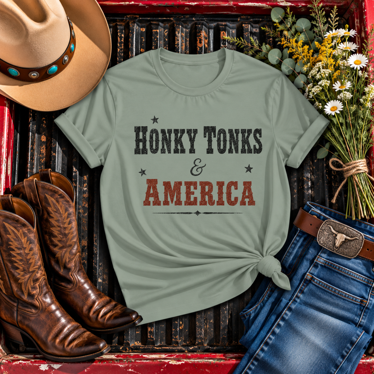 "Honky Tonks & America" T-Shirt