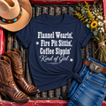 "Flannel Wearin', Fire Pit Sittin', Coffee Sippin'" T-Shirt