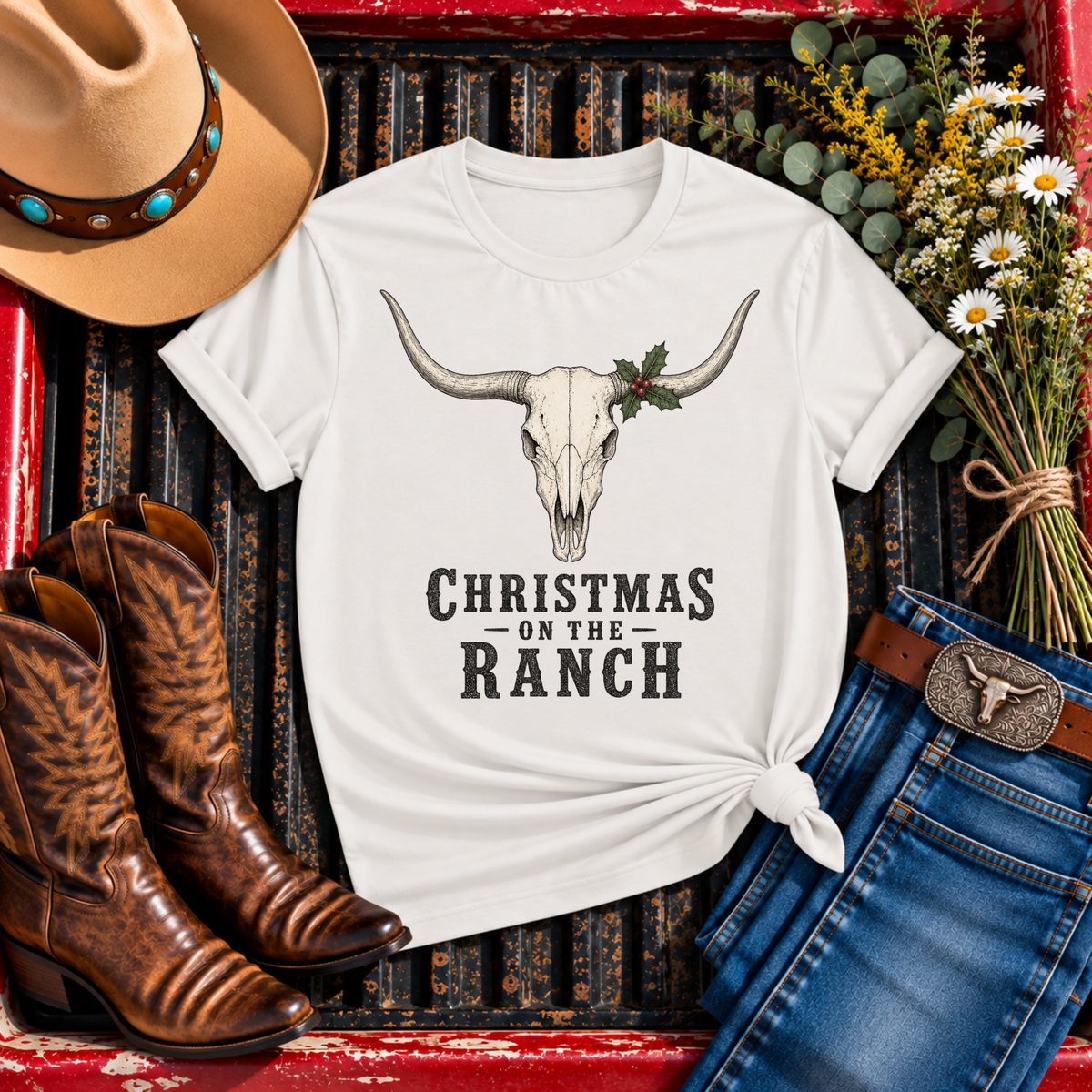 "Christmas on the Ranch" T‑Shirt