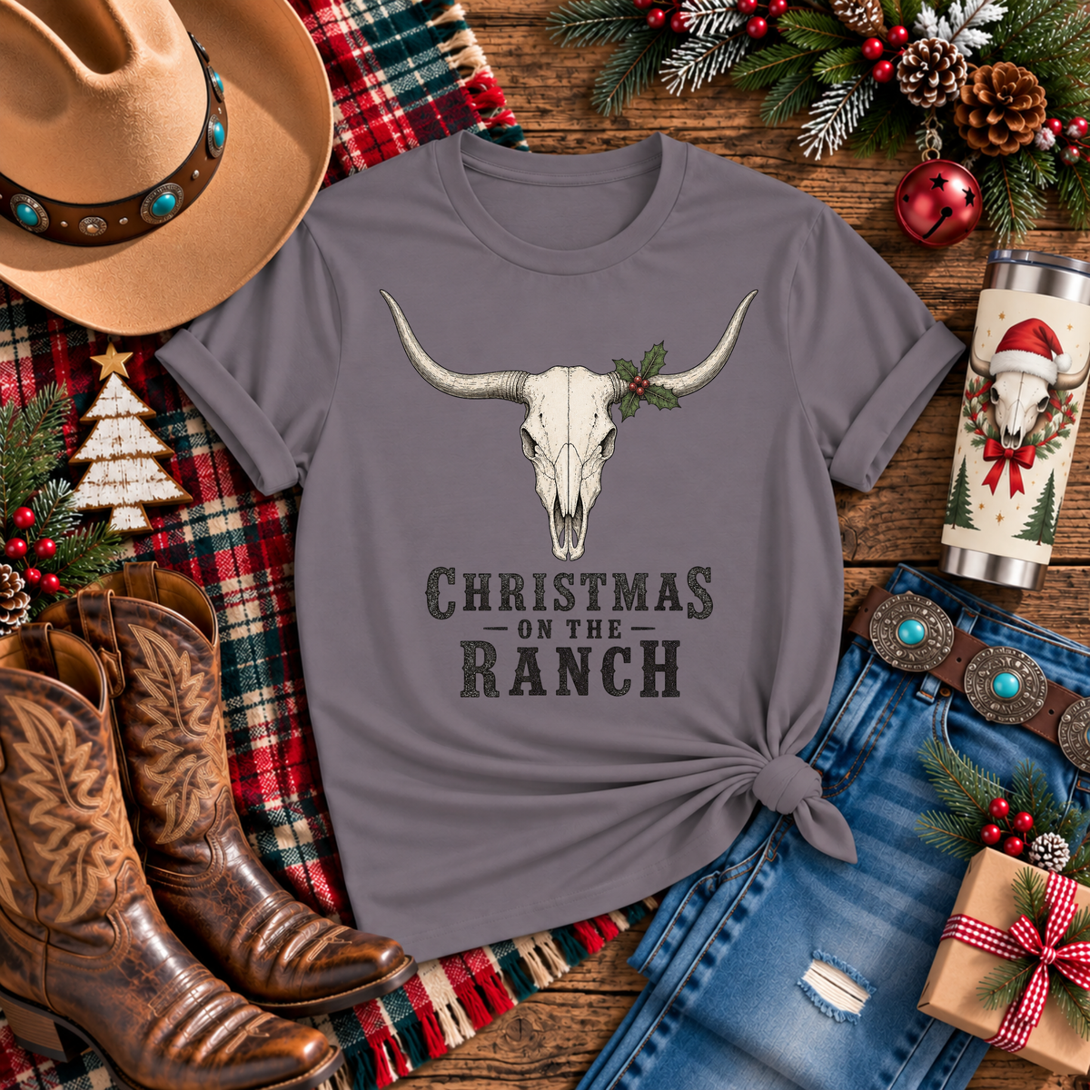 "Christmas on the Ranch" T‑Shirt