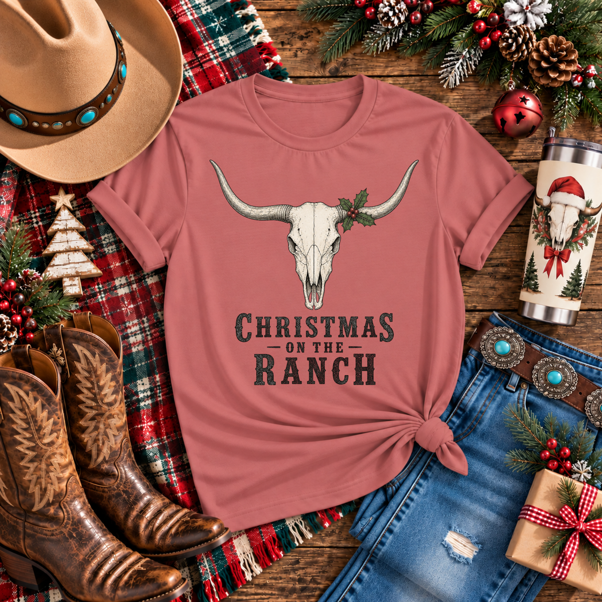 "Christmas on the Ranch" T‑Shirt