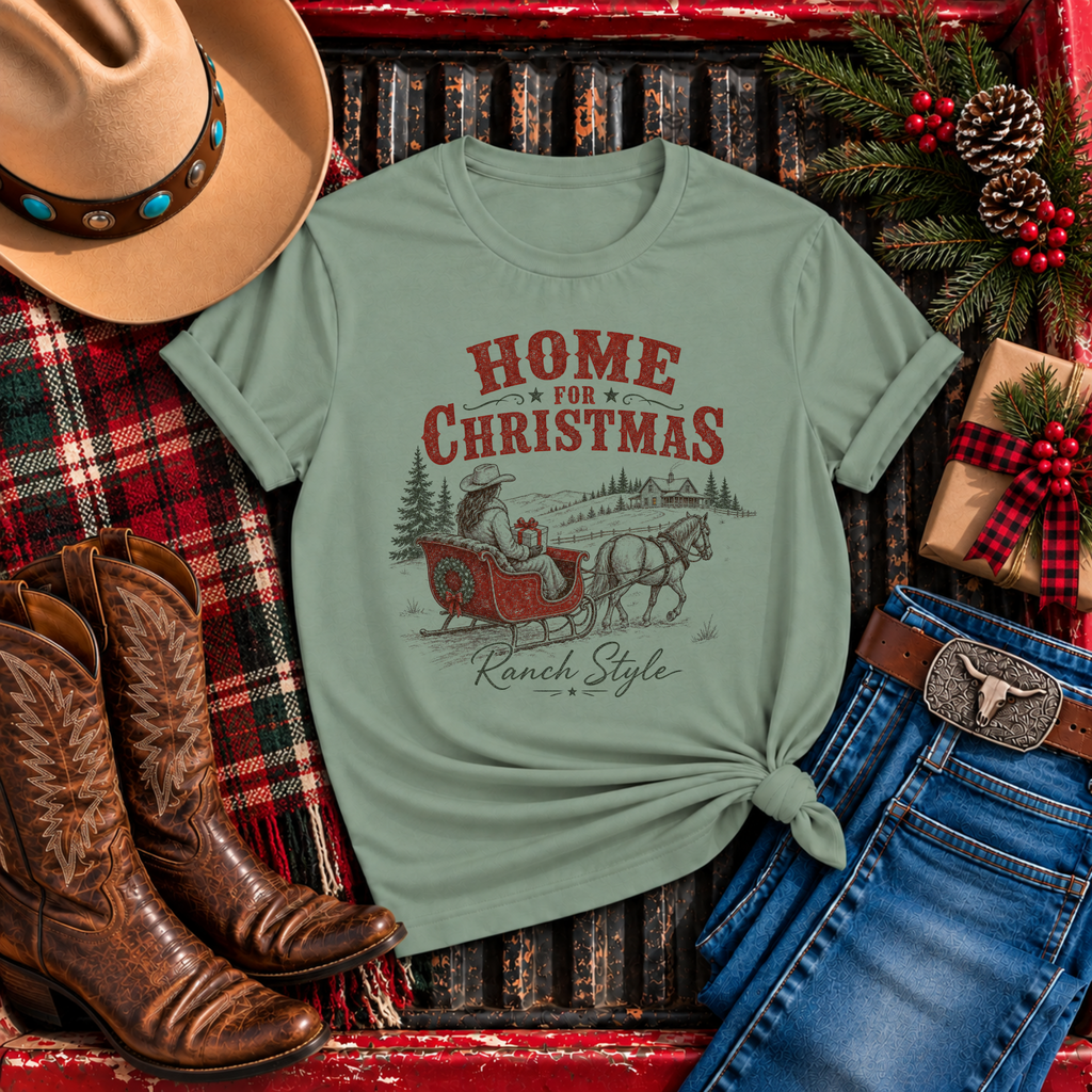 "Home for Christmas Ranch" T-Shirt
