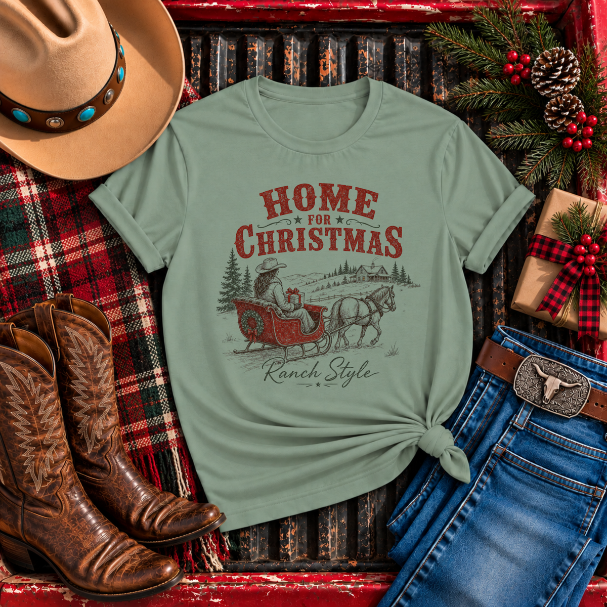 "Home for Christmas Ranch" T-Shirt