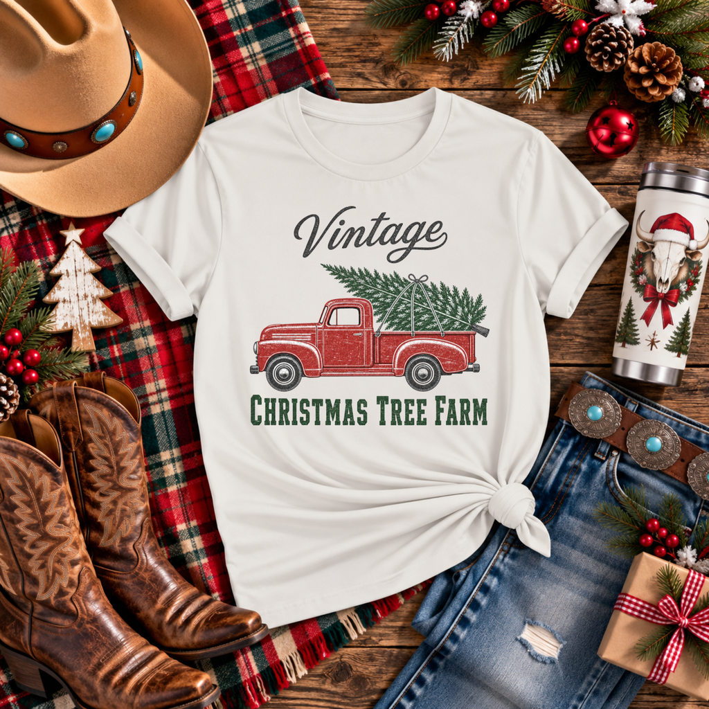 "Vintage Christmas Tree Farm" T-Shirt