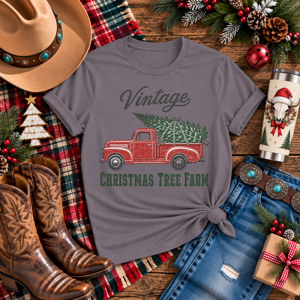 "Vintage Christmas Tree Farm" T-Shirt
