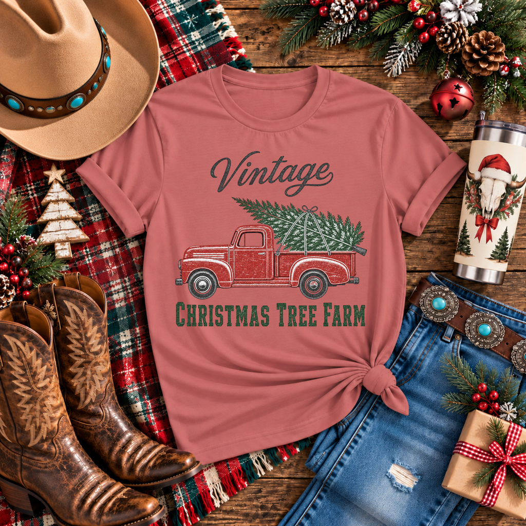 "Vintage Christmas Tree Farm" T-Shirt