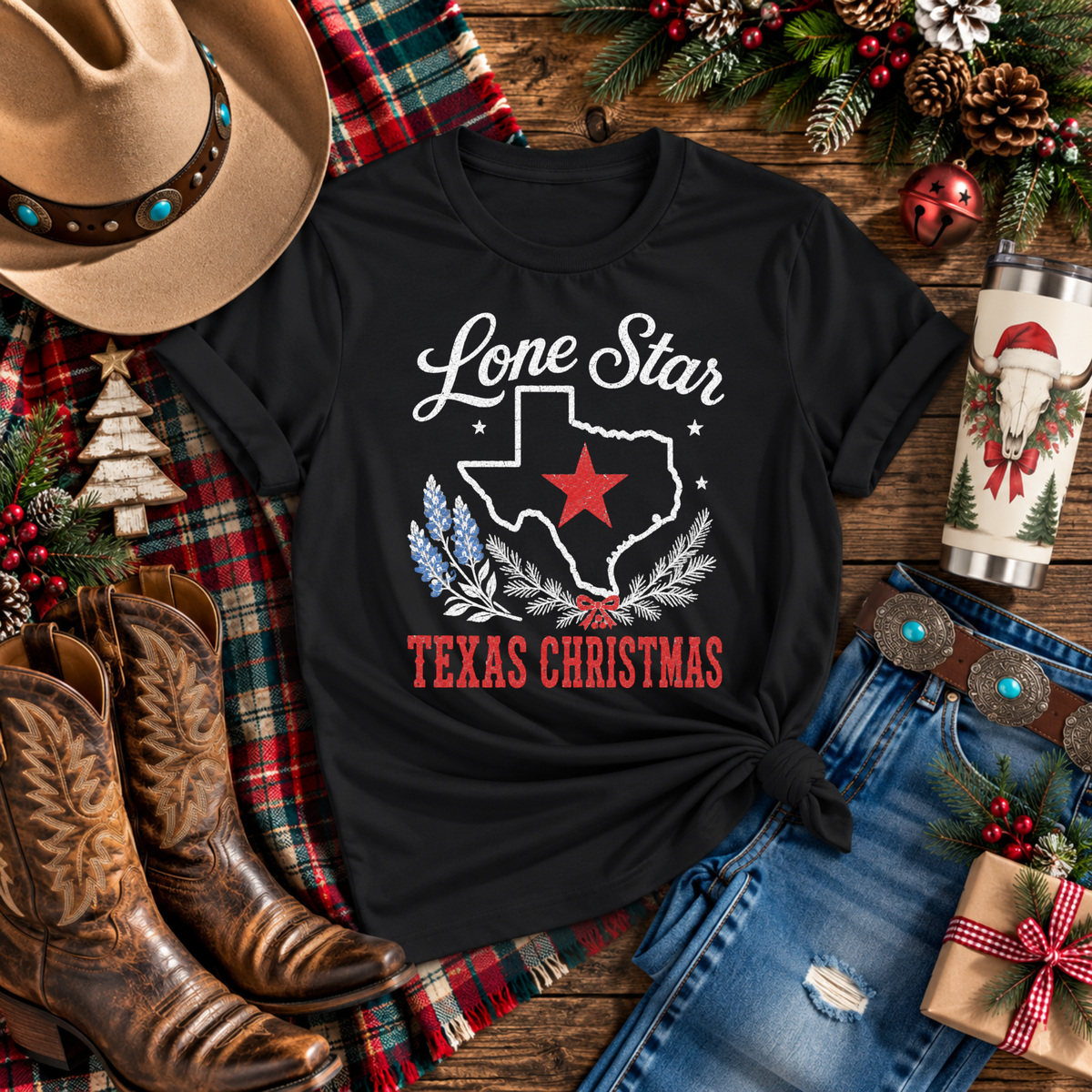 "Lone Star Texas Christmas" T-Shirt
