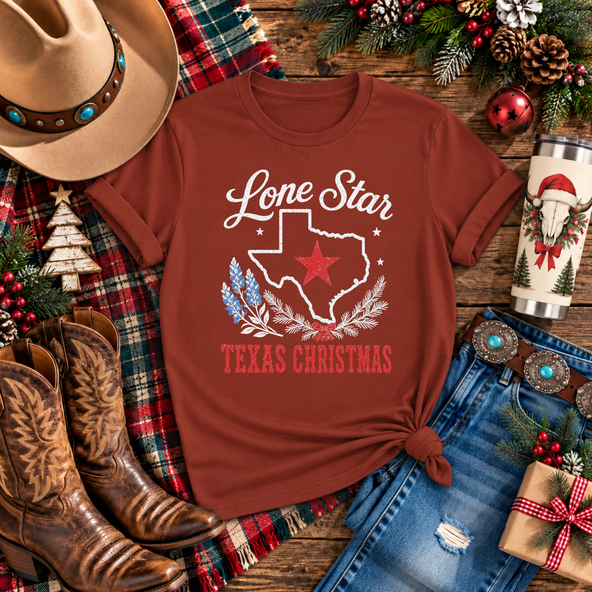 "Lone Star Texas Christmas" T-Shirt