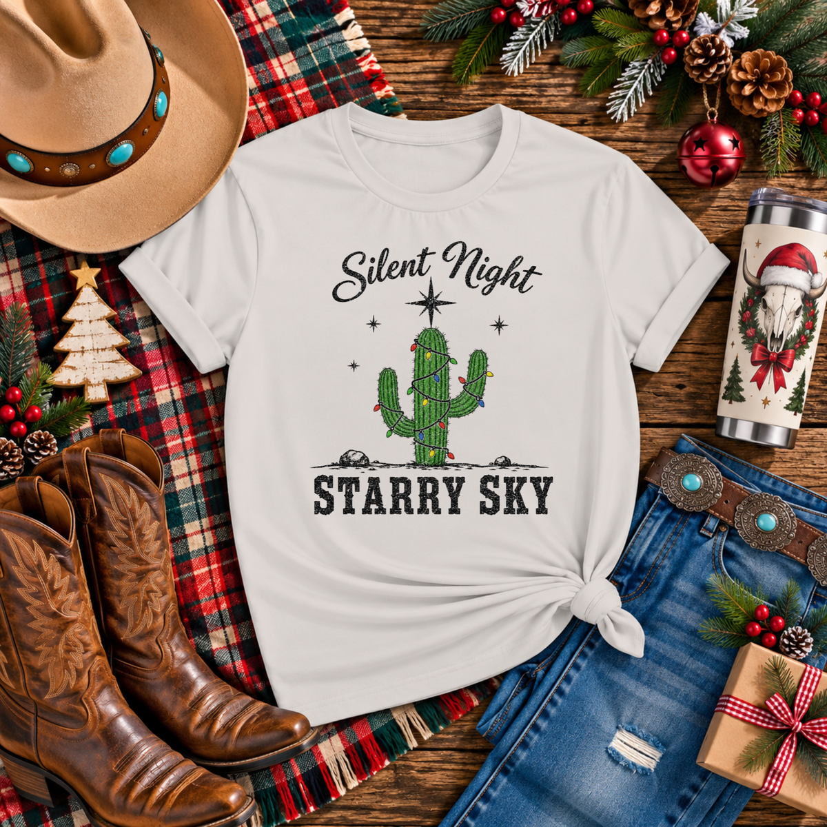"Silent Night Starry Sky" T-Shirt