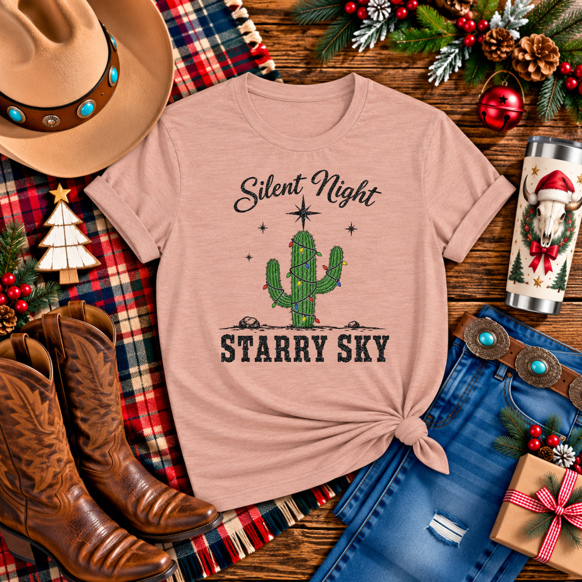 "Silent Night Starry Sky" T-Shirt