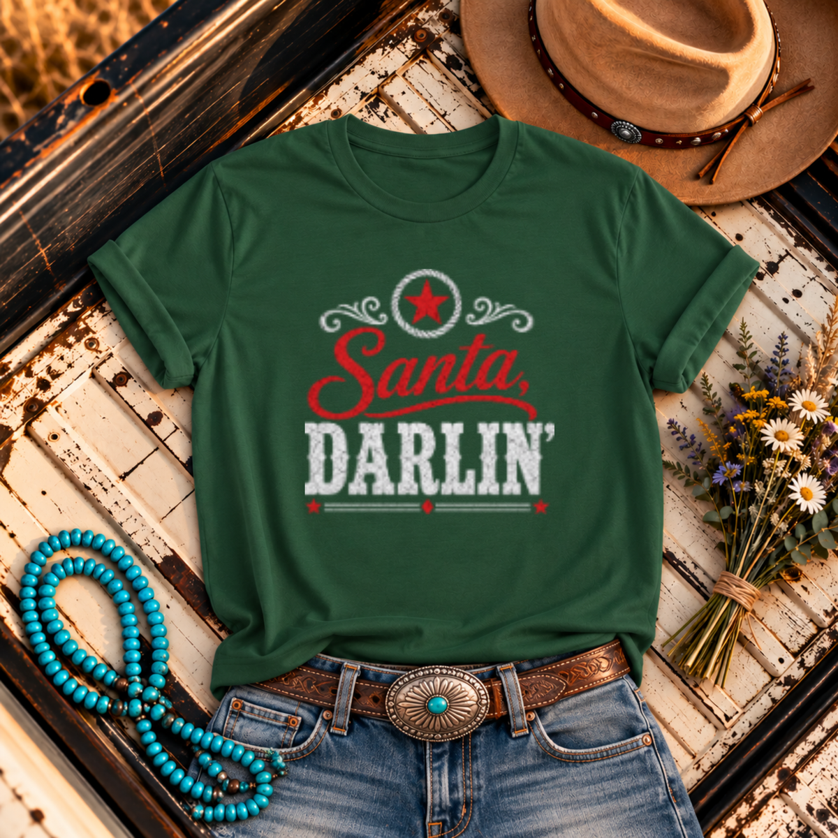 "Santa, Darlin'" Christmas T-Shirt