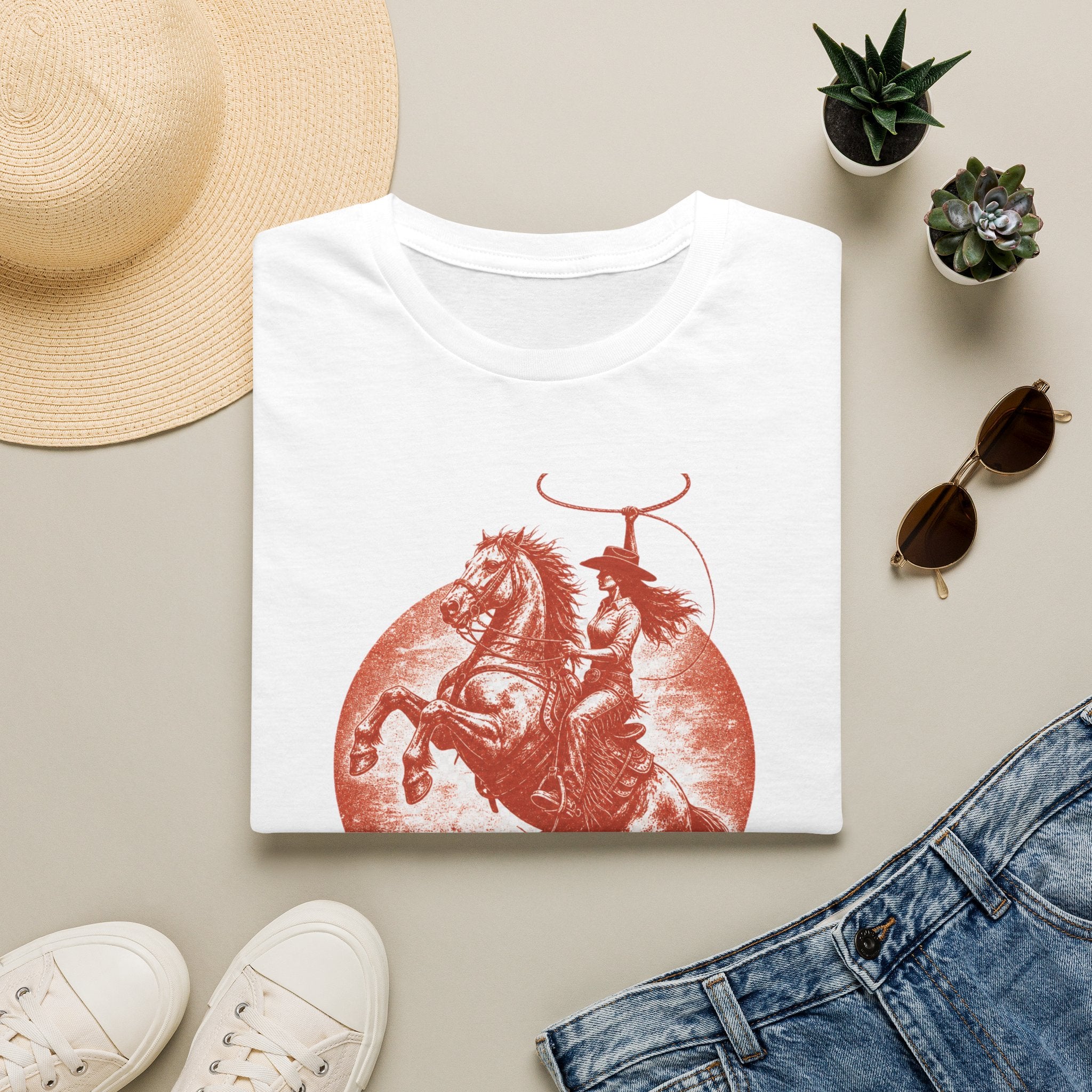 Cowboy Rodeo T-Shirt — Vintage Bronc Rider Graphic