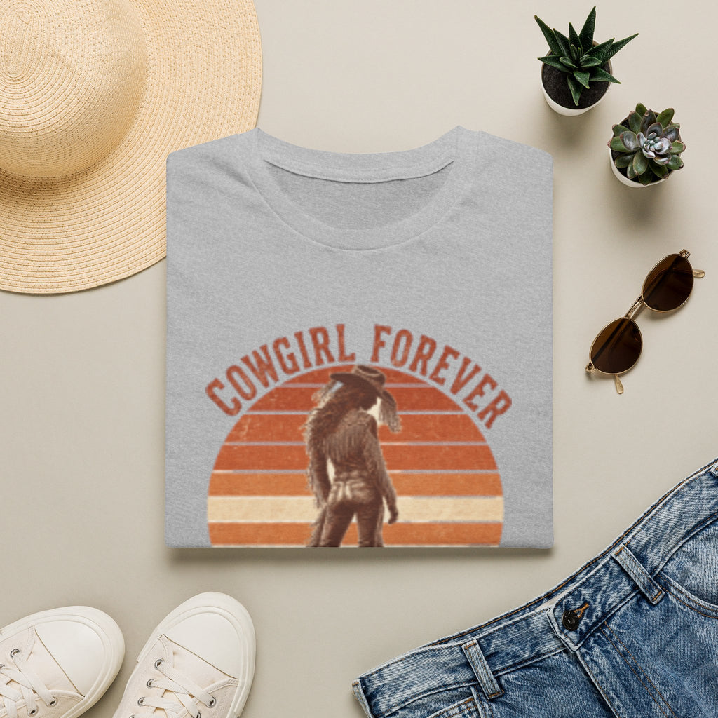 Cowgirl Forever T‑Shirt — Retro Sunset Western Graphic Tee