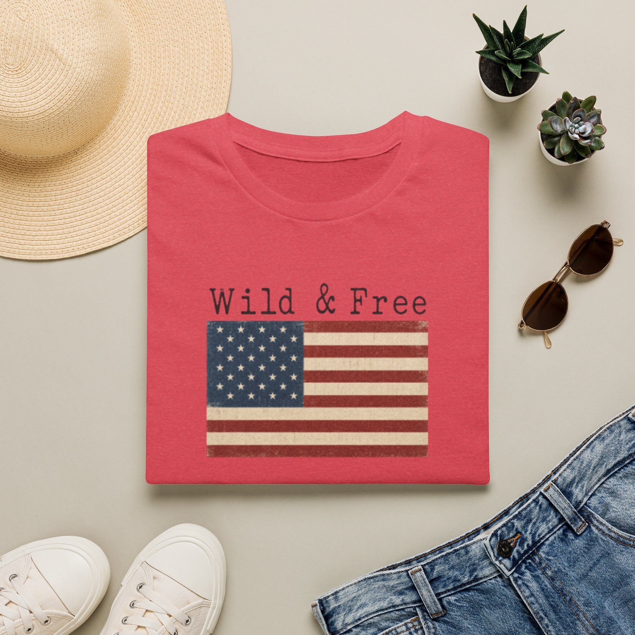 Wild & Free American Flag T-Shirt