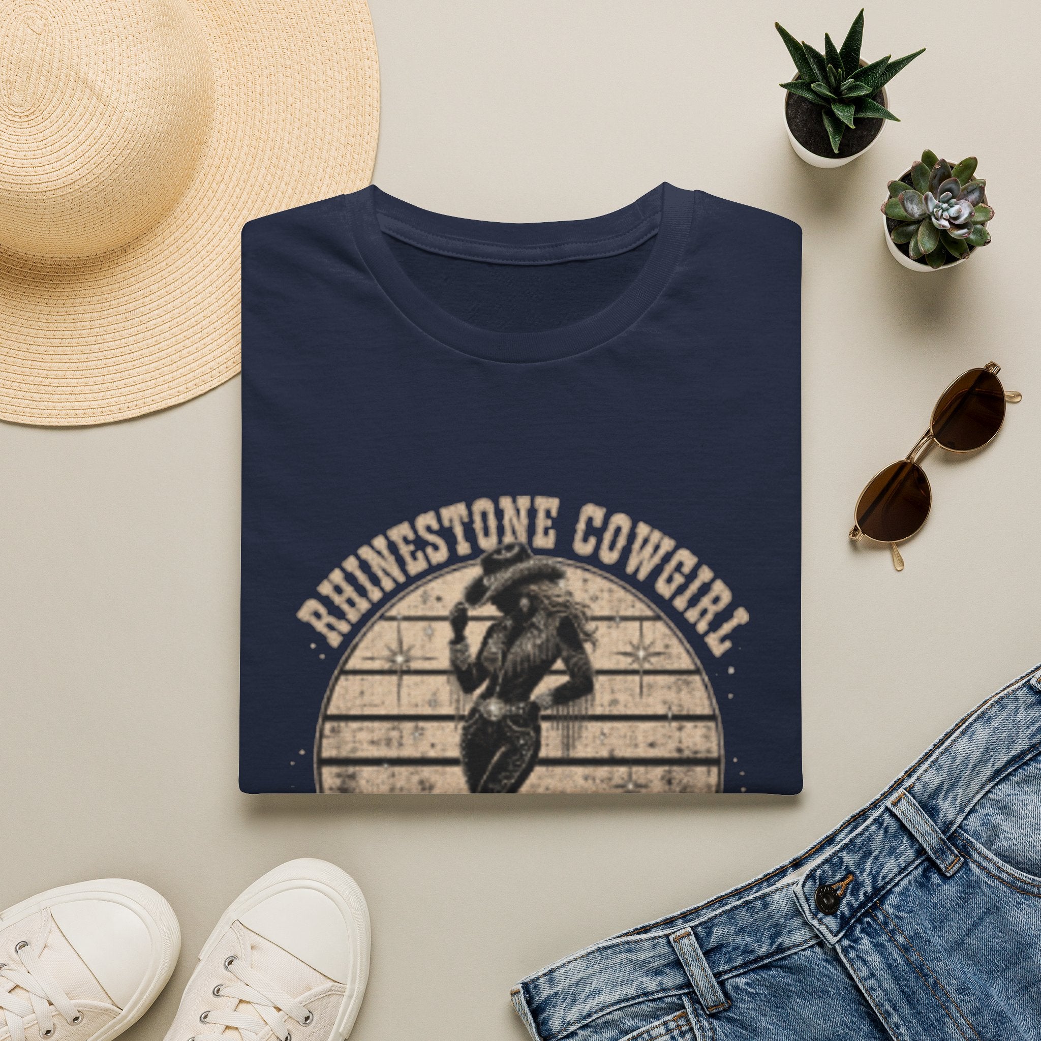 Rhinestone Cowgirl T-Shirt — Vintage Western Sparkle Tee