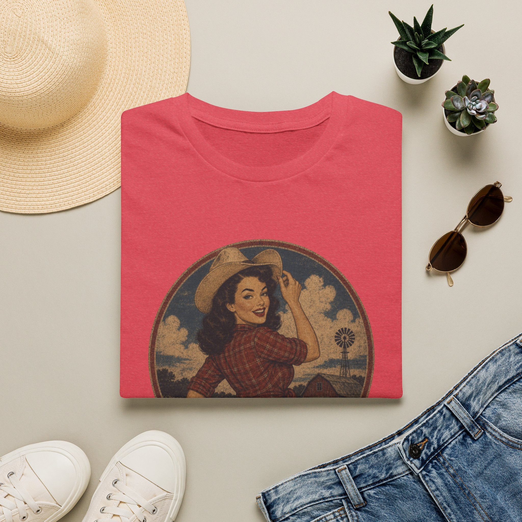 Country Girl T-Shirt — Vintage Cowgirl Graphic Tee