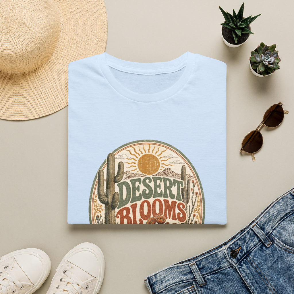 Desert Blooms T-Shirt — Vintage Southwestern Cactus Floral Graphic