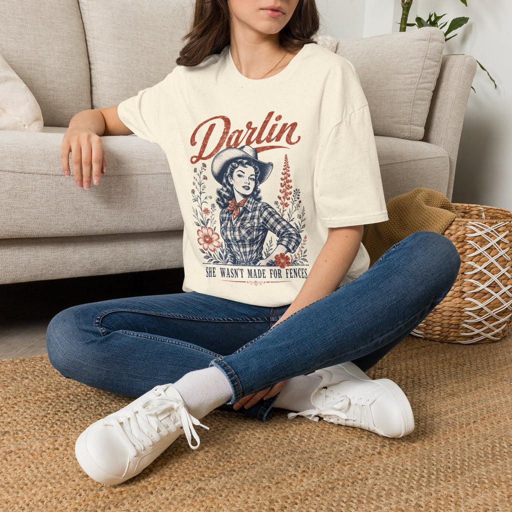 Darlin' Cowgirl T‑Shirt — Retro Western Graphic Tee ('Darlin' text)
